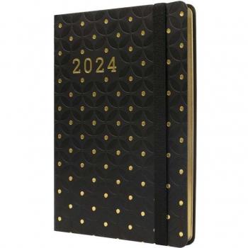 Agenda Finocam 2024 Flexi Joy F4 Semana Vista Horizontal Dotts Multicolor Multilingüe 11,8 x 16,8 cm