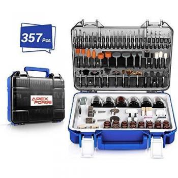 Accesorios de herramientas rotativas APEXFORGE 357 Piezas Accesorios para Herramientas Eléctricas Rotativas Multifunción de 3,2 mm de Diámetro, Universales para Cortar, Lijar, Afilar, Pulir, Perforar