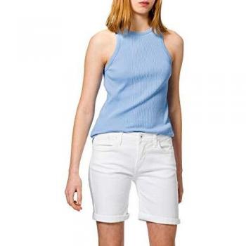 Pepe Jeans Poppy Pantalones Cortos, Blanco, 28 para Mujer