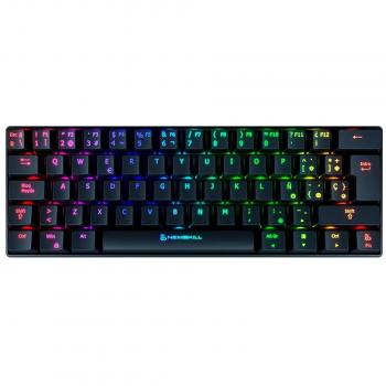 Newskill Pyros Teclado Mecánico Gaming Inalámbrico 60% RGB Switch Brown QWERTY Español Negro