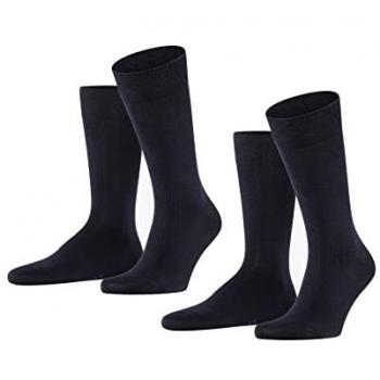 Falke Happy Men's Crew Socks 2-Pack - Dark Navy, Size 47-50