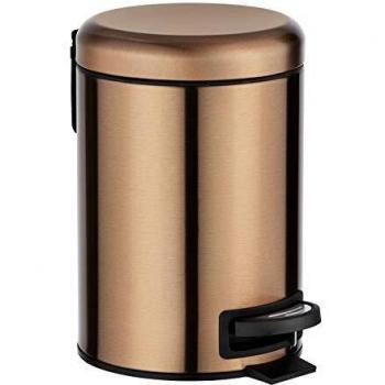 Cubo de basura con pedal serie Leman 3 L cobre