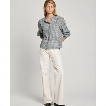 Pantalón Campana de Mujer Pepe Jeans Willa en Pana Elástica, 5 Bolsillos, Color Blanco, Talla 32/30