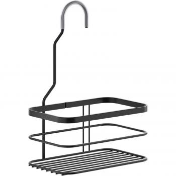 Estante Ducha ORIGIN LAVA de Metaltex, Acabado Touch-Therm® Negro con Gancho y Succión