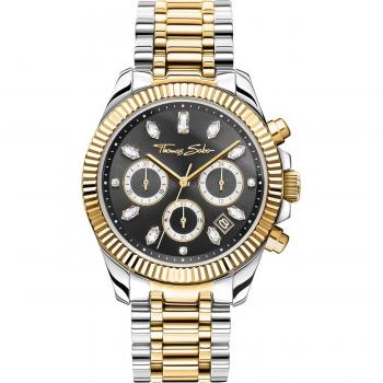 Thomas Sabo Divine Chrono Women's Chronograph Watch 38mm Stainless Steel with Black Dial