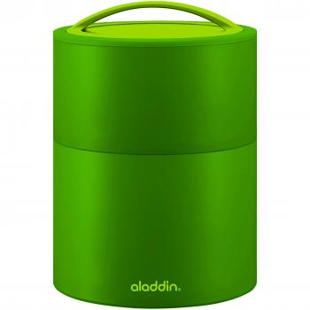 Aladdin Bento - Set de 2 contenedores termo para comida, de 0,60 l y 0,35 l, color verde