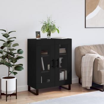 Armario negro de madera multicapa 69,5x34x90 cm