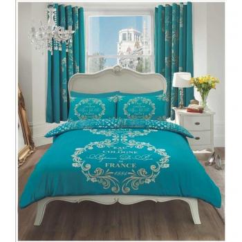 La moda ciudad® París Script Funda Nórdica de Juego de ropa de cama