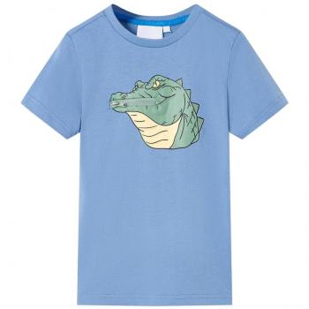 Camiseta infantil azul medio 140