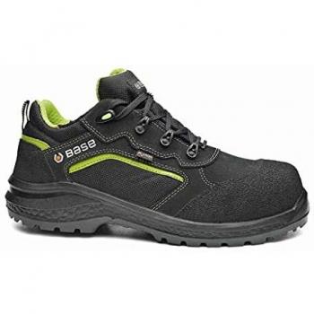 Base Protection, BE-POWERFUL Calzado de Seguridad para Hombres y Mujeres, Negro y Verde, Talla 43