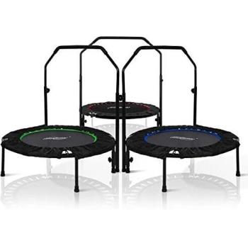 Trampolín de Fitness 101cm Plegable, Carga 150kg, Mango Ajustable, Antideslizante, Physionics