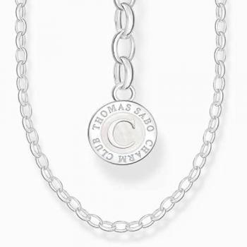 THOMAS SABO Charmista Silver Member Charm Necklace X0288-007-21-L45 - Sterling Silver / Enamel Female