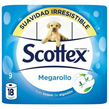 Papel Higiénico Scottex Megarrollo Triple Capa 9 Unidades