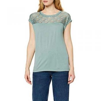 Lace Detail Short Sleeve Round Neck Women's T-Shirt - Only Nicole Life