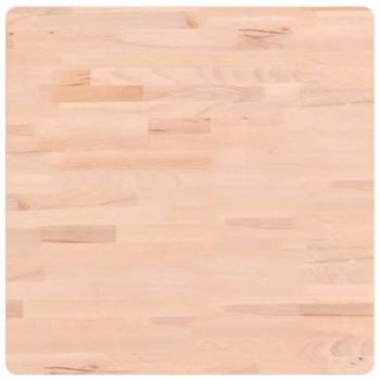Tablero de mesa cuadrado de madera maciza de haya 60x60x2,5 cm Marrón