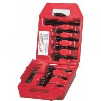 Milwaukee 49-22-0130 Contractor's Kit 7 Bit 1-Inch to 2 9/16-Inch Selfeed Drill Bit Assortment with 5 1/2-Inch Extension and Plastic Carrying Case