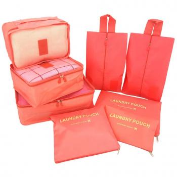 Organizadores de Viaje para Maletas, 8 Set Bolsas de Equipaje Impermeable Cubos Embalaje de Viaje Organizador de Maleta para Ropa Zapatos, Cosméticos Accesorios, Material Nylon