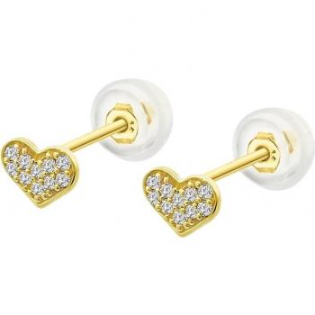 Pendientes Corazón Time Road Hin00162 Oro