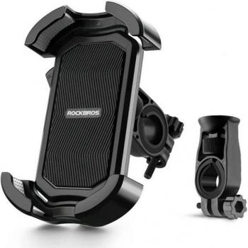 Soporte para teléfono compatible con manillar de bicicleta, negro, para dispositivos de 4,7 a 6,8 pulgadas