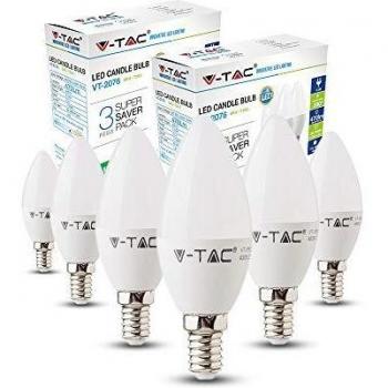 230V Bombilla LED 4W oliva fría luz blanca