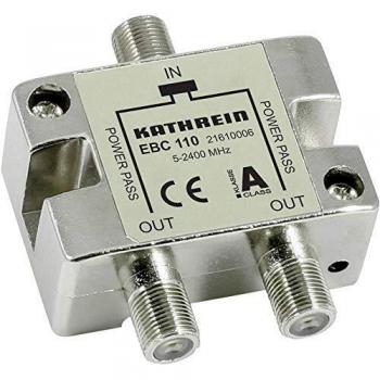 Distribuidor SAT 2 vías Kathrein EBC 110, 5-2400 MHz, compacto 55x52x23 mm