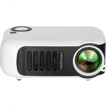 Mini Proyector Portátil 1080P LCD con Vida de Lámpara de 50,000 Horas y Soporte para Banco de Energía para TV Box/XBOX/U Disk