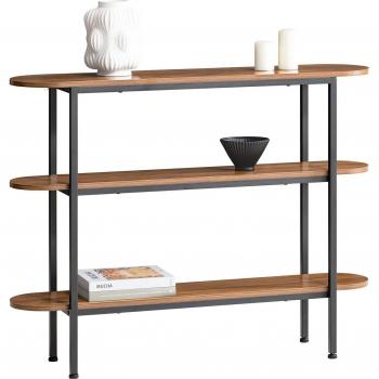 SoBuy FSB67-WS Mesa de Consola Mesa de Entrada Recibidor con 3 Estantes 110 x 25 x 86 cm color natural