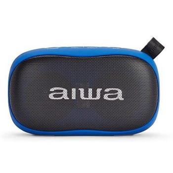 Aiwa BS-110BL: Altavoz Bluetooth portátil, Resistente a la Humedad, pensado para Deportes Exteriores, Color Azul