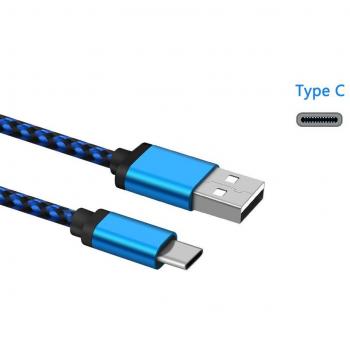 Cable Samsung s9 plus cable USB tipo C 3m cable cargador Samsung S9 plus 3m cable cargador S9 plus 3m de Nylon trenzado alta calidad cable cargador type c 3 metros cable Samsung S9 plus azul negro