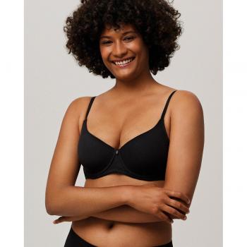 Ysabel Mora - Sujetador con aro y relleno básico, color negro, talla ajustable, diseño cómodo y soporte adicional