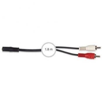 Jack hembra 3.5mm estereo a 2RCA macho