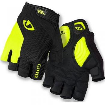 Giro Strade Dure Supergel - Guantes de Bicicleta, Color Negro y Amarillo Claro, Talla L