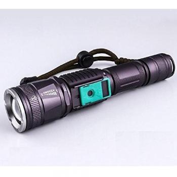 Newsuner® Linterna al aire libre T6 LED 1000 lúmenes USB Zoom telescópico Con cabeza de ataque Luz fuerte Autodefensa Alto brillo