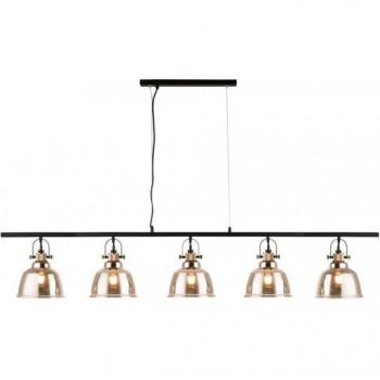Lámpara colgante Ava Gold de 5 bombillas, diámetro de 26 cm, color dorado