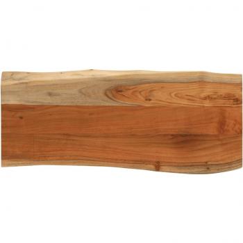 Tablero rectangular de madera de acacia con borde vivo 100x40x3,8 cm marrón