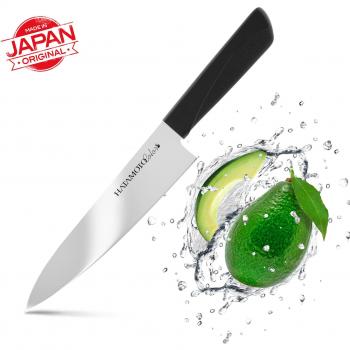 HATAMOTO Cuchillos Profesionales - Cuchillo Japones Acero Inoxidable - Cuchillos de Cocina Chef para Carne Pescado y Verduras - Cuchillo Cebollero Profesional - Mango Plastico Color - de Japon 18 cm