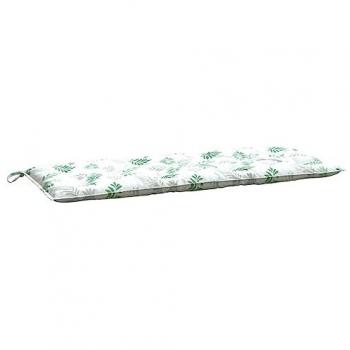Almohada de Banco de Jardín con Patrón de Hojas 120x50x7 cm Tela
