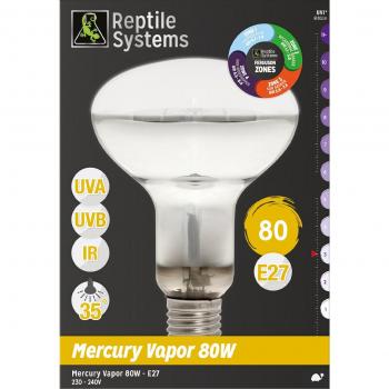 Lámpara Basking D3 UV Mini E27 - 80W para Reptiles