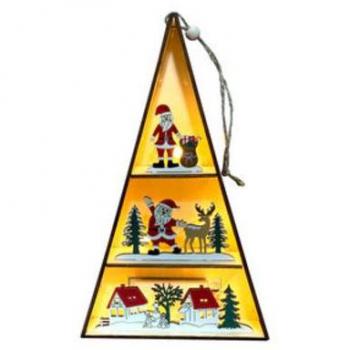 Árbol de Navidad Iluminado y Decorativo con Muñeco de Nieve Incorporado
