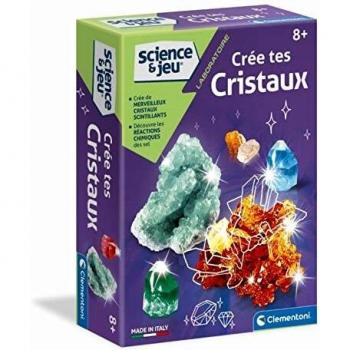 Juego de Ciencia Clementoni Crea Cristales Fluorescentes - Kit educativo para la creación de cristales, incluye materiales seguros y no tóxicos, instrucciones detalladas, fomenta el aprendizaje sobre química y ciencia, ideal para niños a partir de