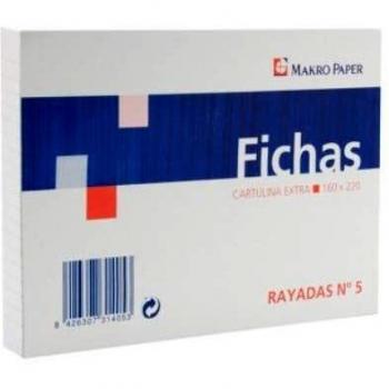 FICHAS RAYADAS MAKRO PAPER Nº5 16X215