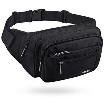 Freetoo Riñonera de Marcha Riñonera Casual Bumbag Multifuncional con 5 Bolsillos con Cremallera Para Móvil Para Viaje Senderismo y Actividades Al Aire Libre Para Mujeres y Hombres Ajustable