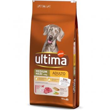 Ultima Affinity Adult Medium/Maxi Beef Dry Dog Food, 12 kg (10 kg + 2 kg Free)