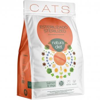 Natura Diet Sterilized Salmón y Vegetales Pienso para Gatos Adultos Esterilizados