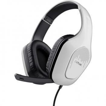 Trust GXT 415W Zirox Auriculares Gaming Alámbricos con Micrófono Diadema Multiplataforma Blanco