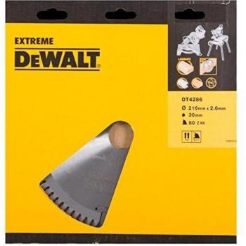 DEWALT DT4286-QZ - Hoja para sierra circular estacionaria 216x30mm 80D TCG -5º