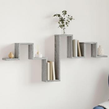 Estantería de pared de madera de ingeniería Sonoma 104,5x10x43 cm - Mueble de almacenaje para oficina, estudio y dormitorio