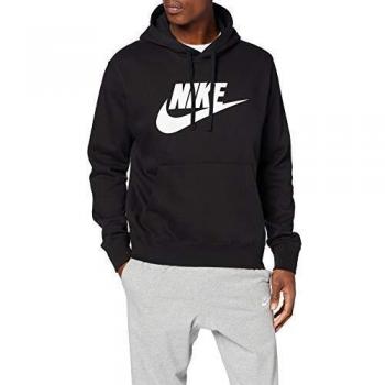 Nike Sportswear Club Fleece Pullover Hoodie Men Black/White Size S