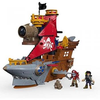 Fisher-Price Imaginext Caribe Imaginext Barco Pirata Tiburón, Multicolor