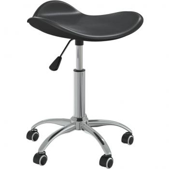 Silla de Oficina de Cuero Sintético Negra